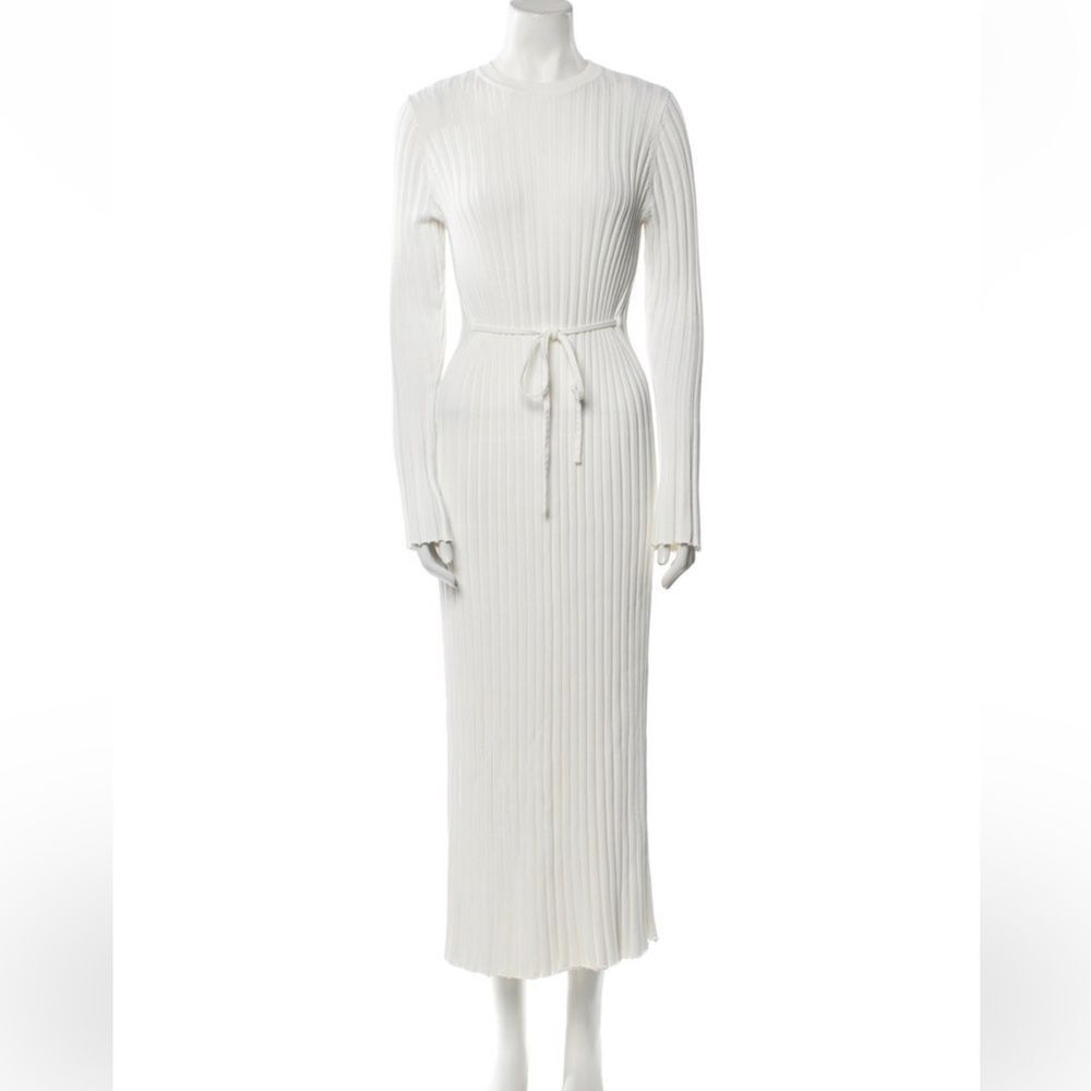 DISSH White Long Sleeve Ribbed Dress - Picture 3 of 3